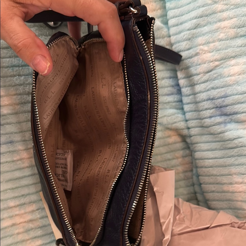 Lauren Ralph Lauren(navy) Leather Bag - Picture 7 of 7